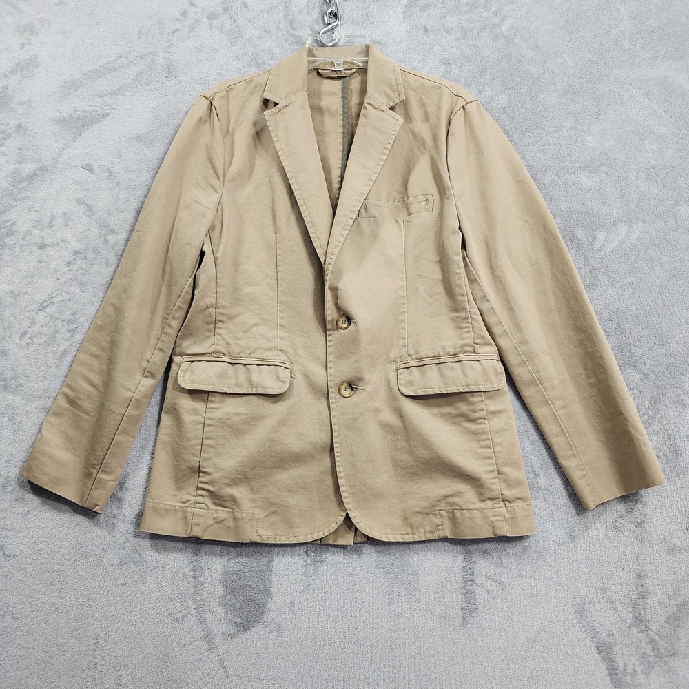 Vintage Old Navy Blazer Mens S Beige Cotton 2 Button Chino Casual Jacket Office